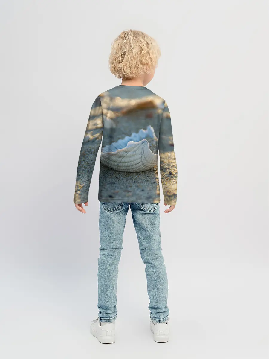 Детский лонгслив / Морская ракушка