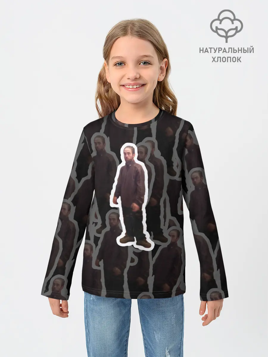 Детский лонгслив / Роберт Паттинсон | Мем