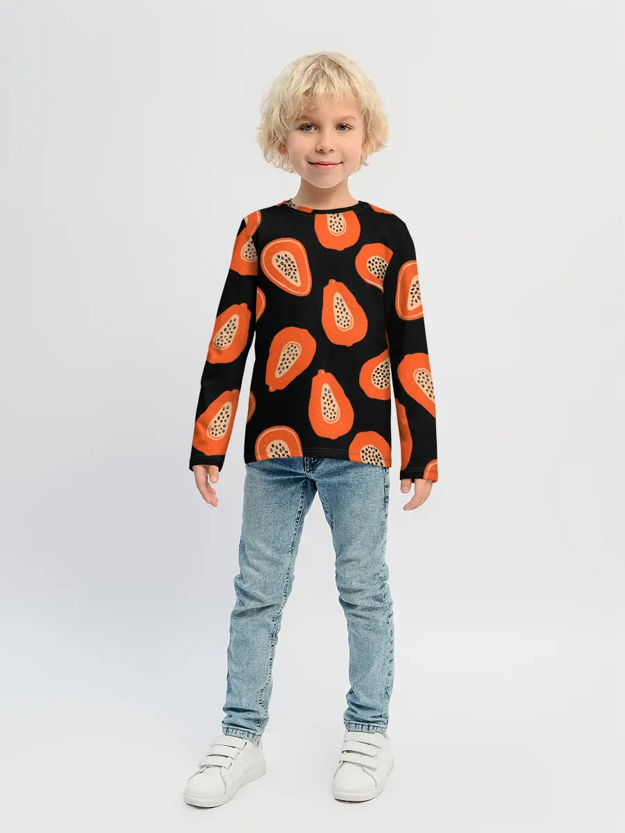 Детский лонгслив / Папайя