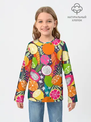 Детский лонгслив / Фрукты