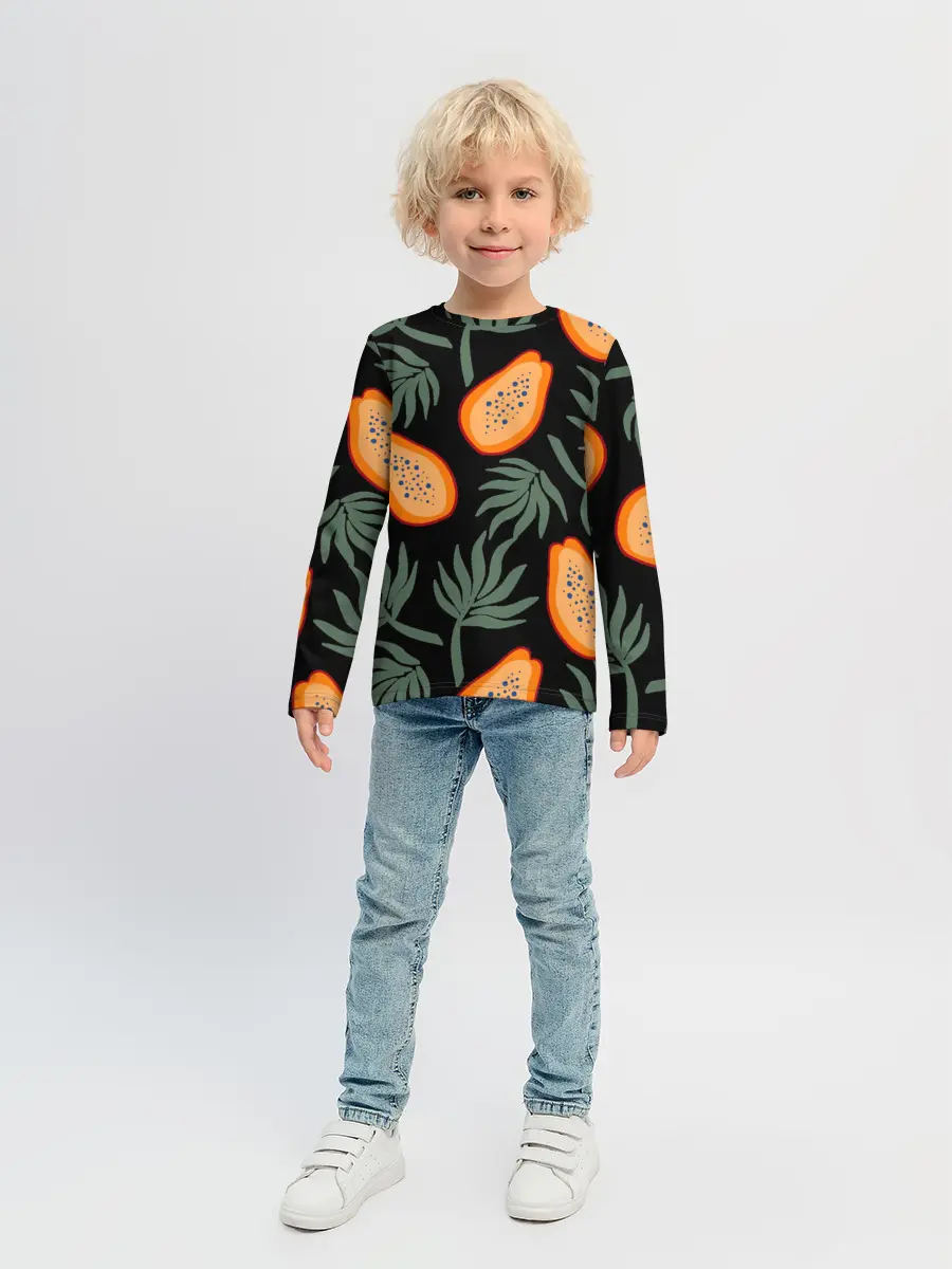 Детский лонгслив / Папайя