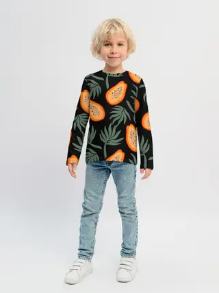 Детский лонгслив / Папайя