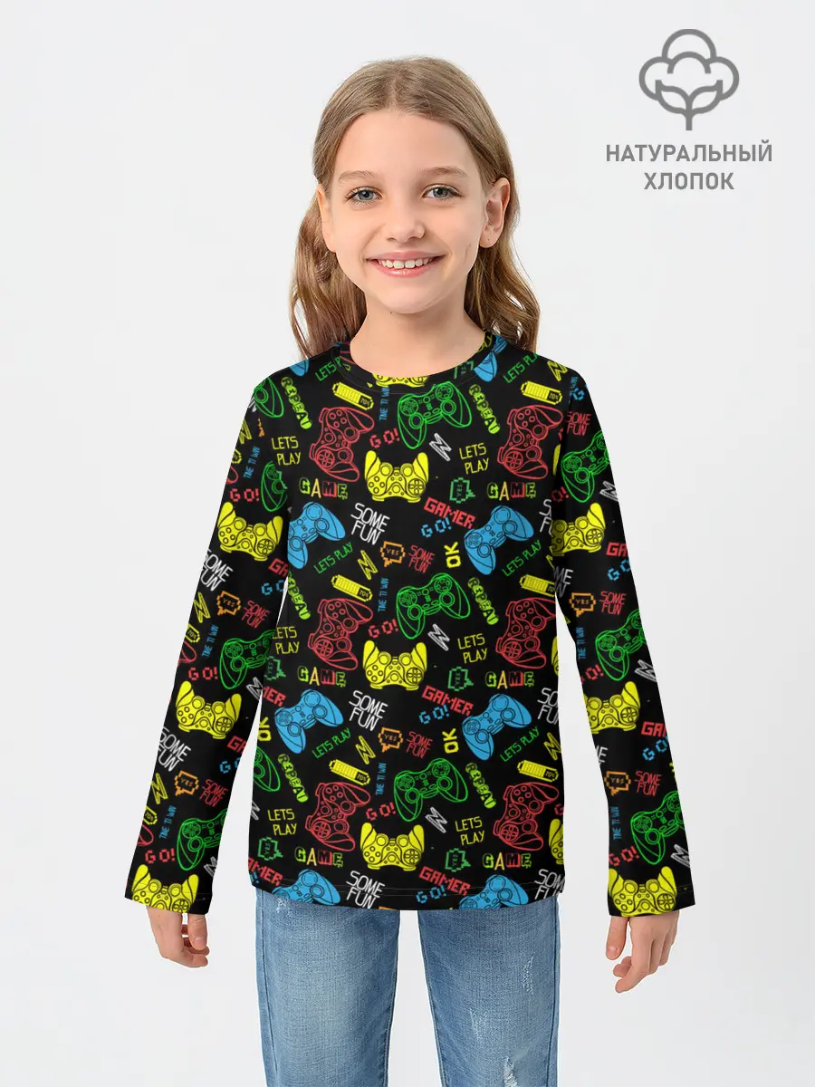 Детский лонгслив / Топ-геймер