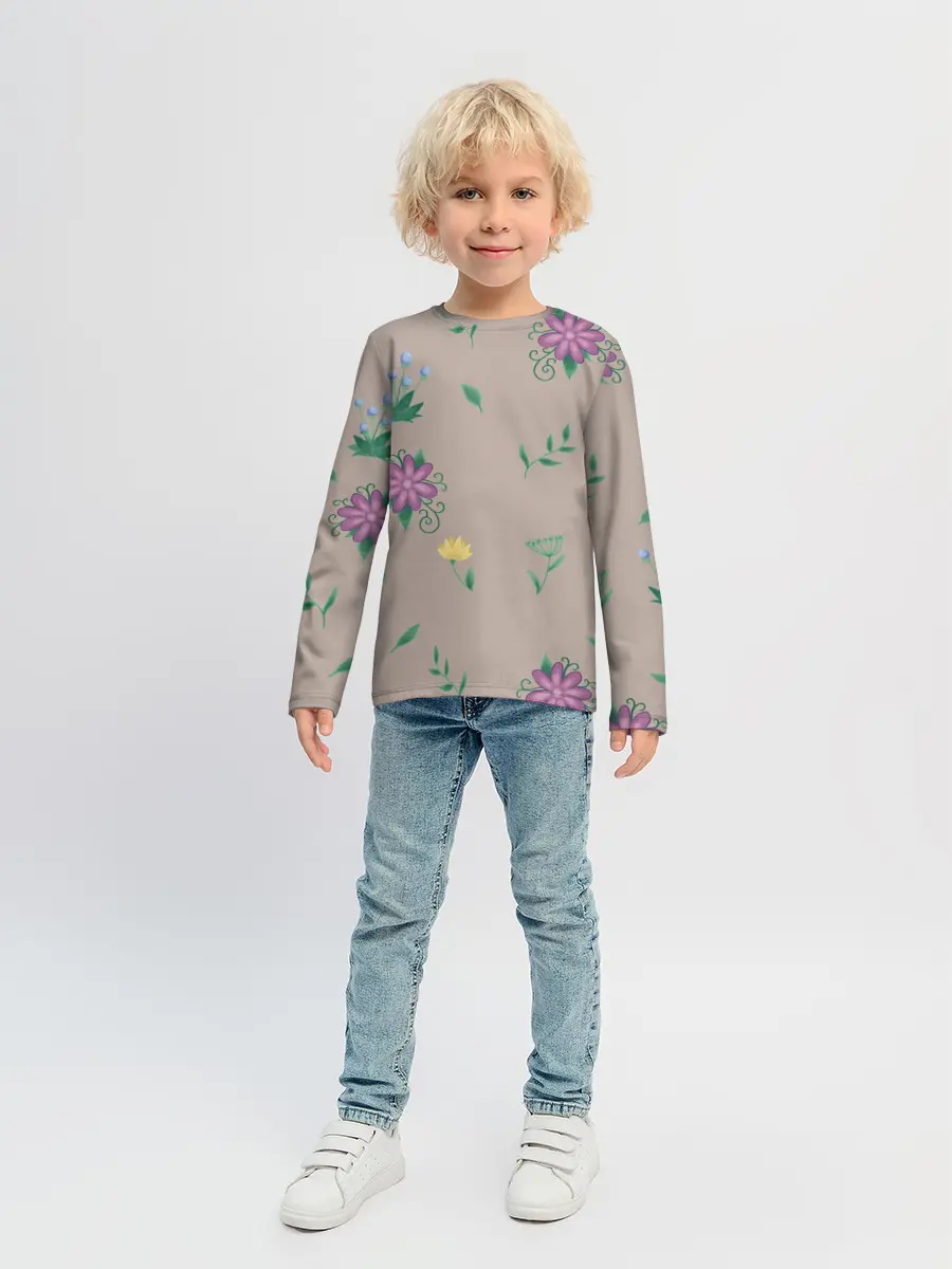 Детский лонгслив / Цветочная эстетика
