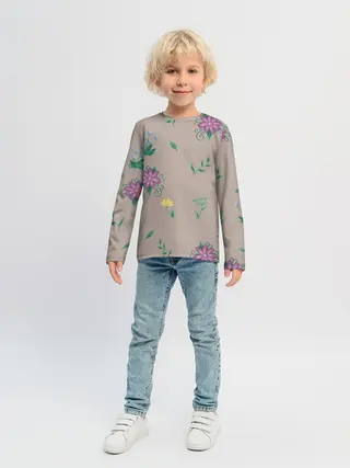 Детский лонгслив / Цветочная эстетика