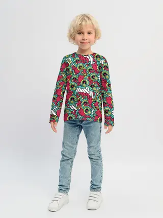 Детский лонгслив / РЭКИ КЯН ПАТТЕРН | SK8