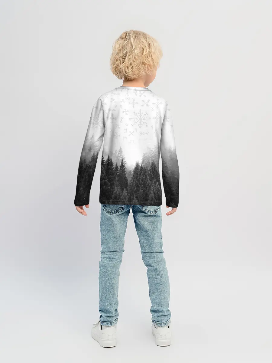 Детский лонгслив / Лес и руны