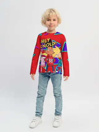 Детский лонгслив / Эй Арнольд - В стиле 90-х