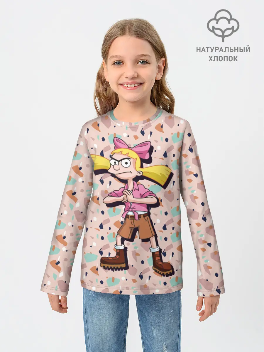 Детский лонгслив / Эй, Арнольд! Хельга Патаки