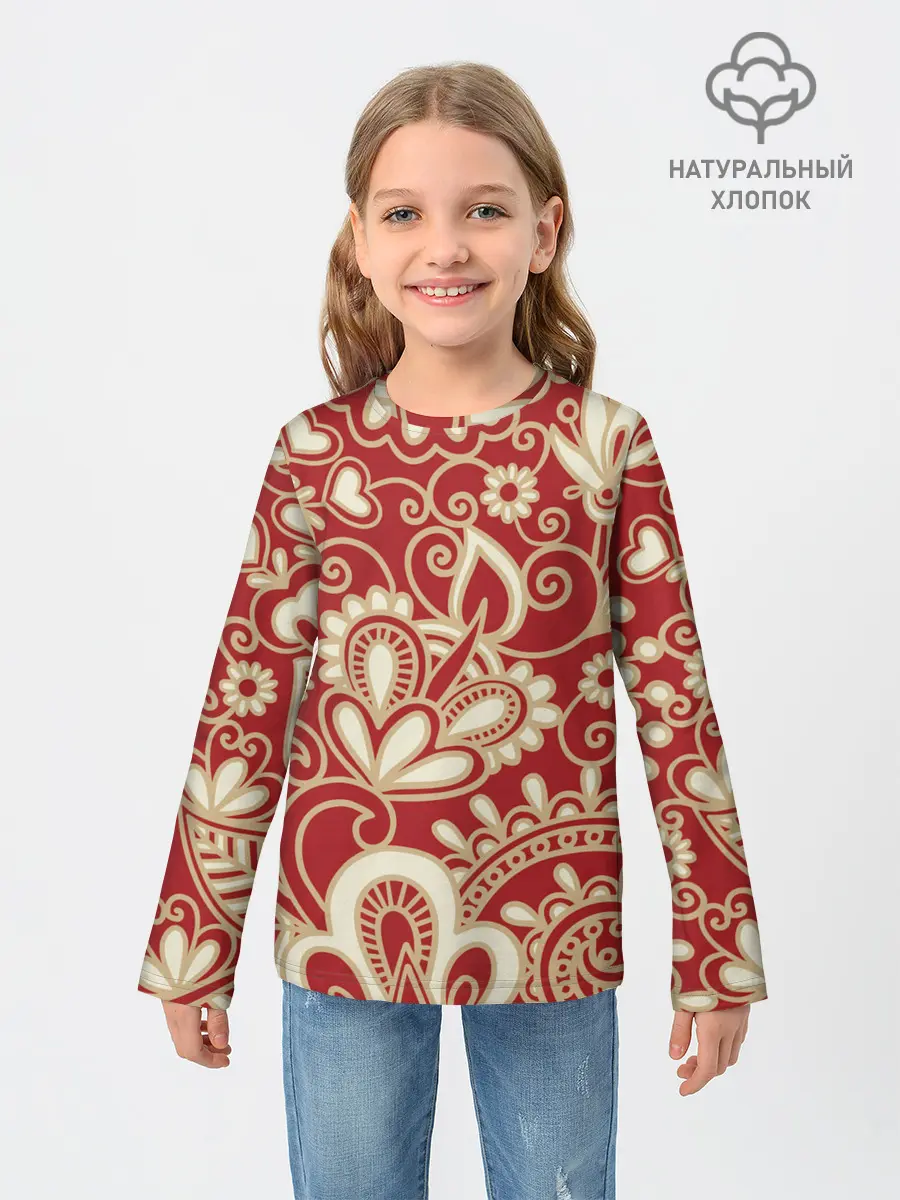 Детский лонгслив / КрасиВая ХохЛома