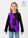 Детский лонгслив / Чёрный клевер демон в сиреневом