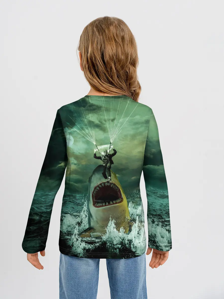 Детский лонгслив / Shark Attack | Акула атакует