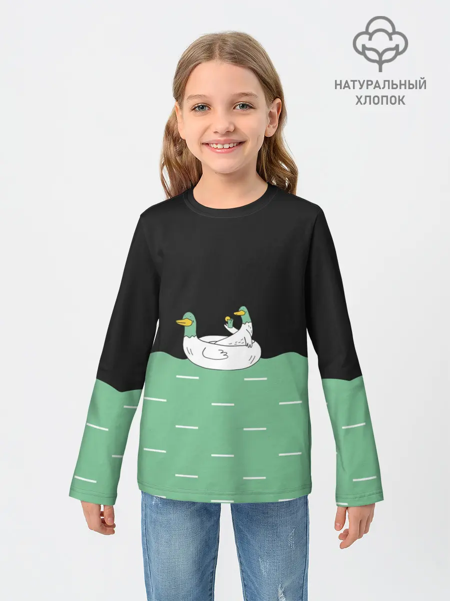 Детский лонгслив / Уточки