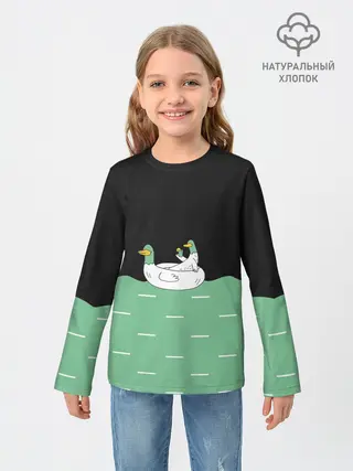 Детский лонгслив / Уточки