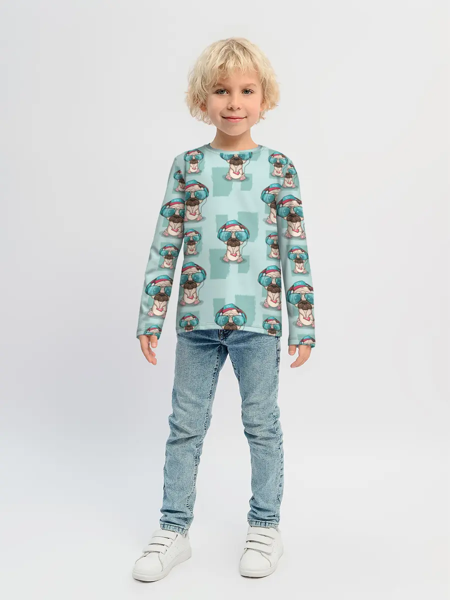 Детский лонгслив / Крутой песик