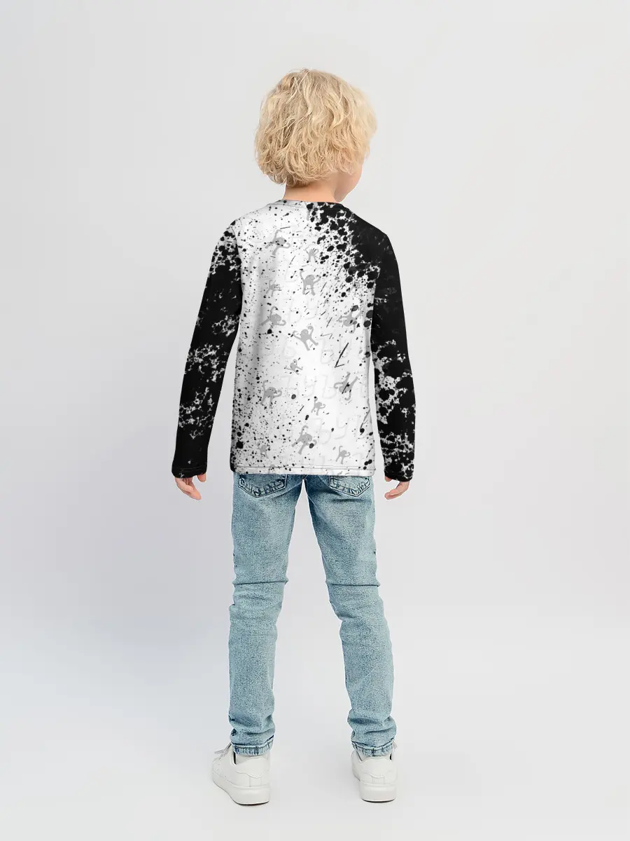 Детский лонгслив / ЪУЪ СЪУКА брызги красок