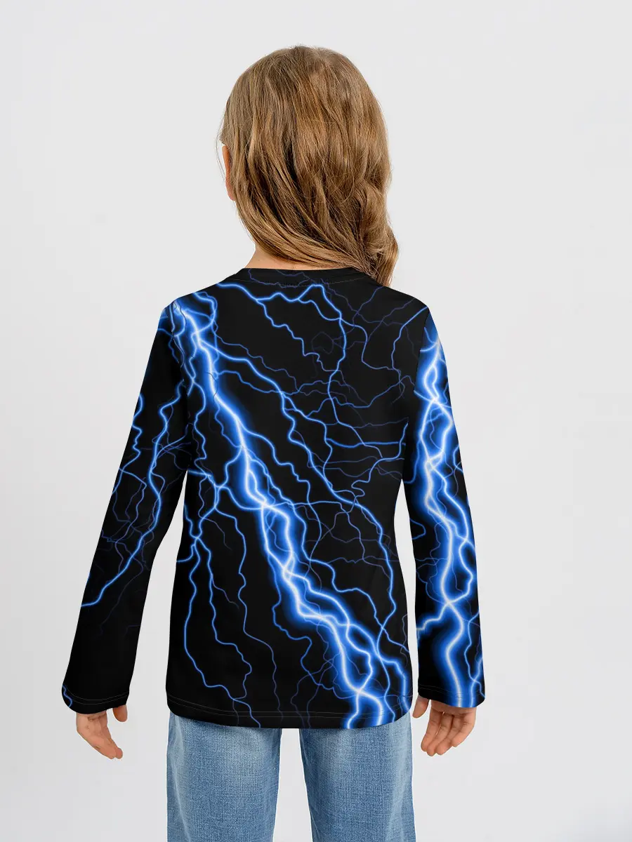 Детский лонгслив / ГОЛУБАЯ МОЛНИЯ / ГРОЗА