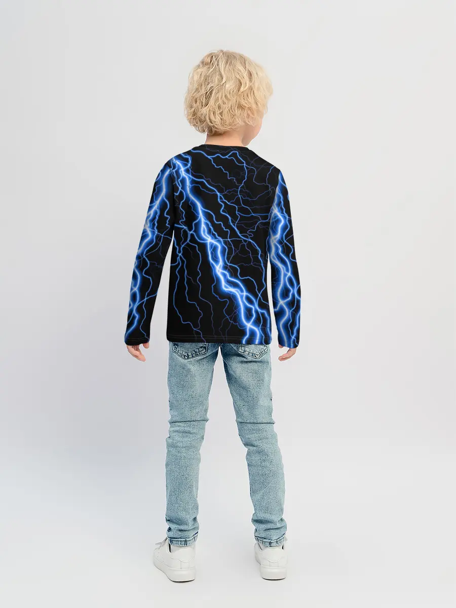 Детский лонгслив / ГОЛУБАЯ МОЛНИЯ / ГРОЗА