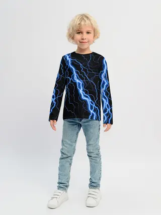 Детский лонгслив / ГОЛУБАЯ МОЛНИЯ / ГРОЗА