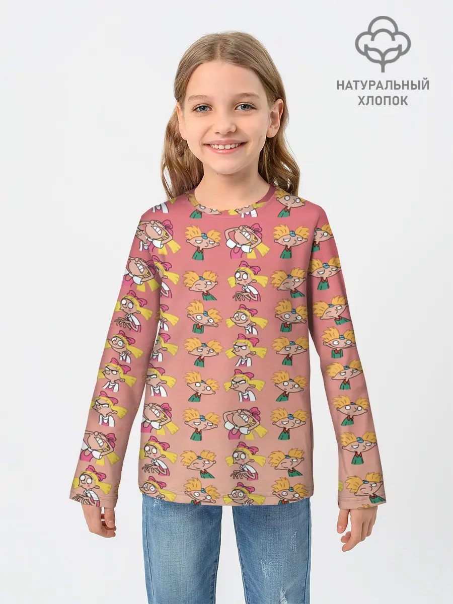 Детский лонгслив / Арнольд и Хельга