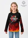 Детский лонгслив / Аста в огне Чёрный клевер