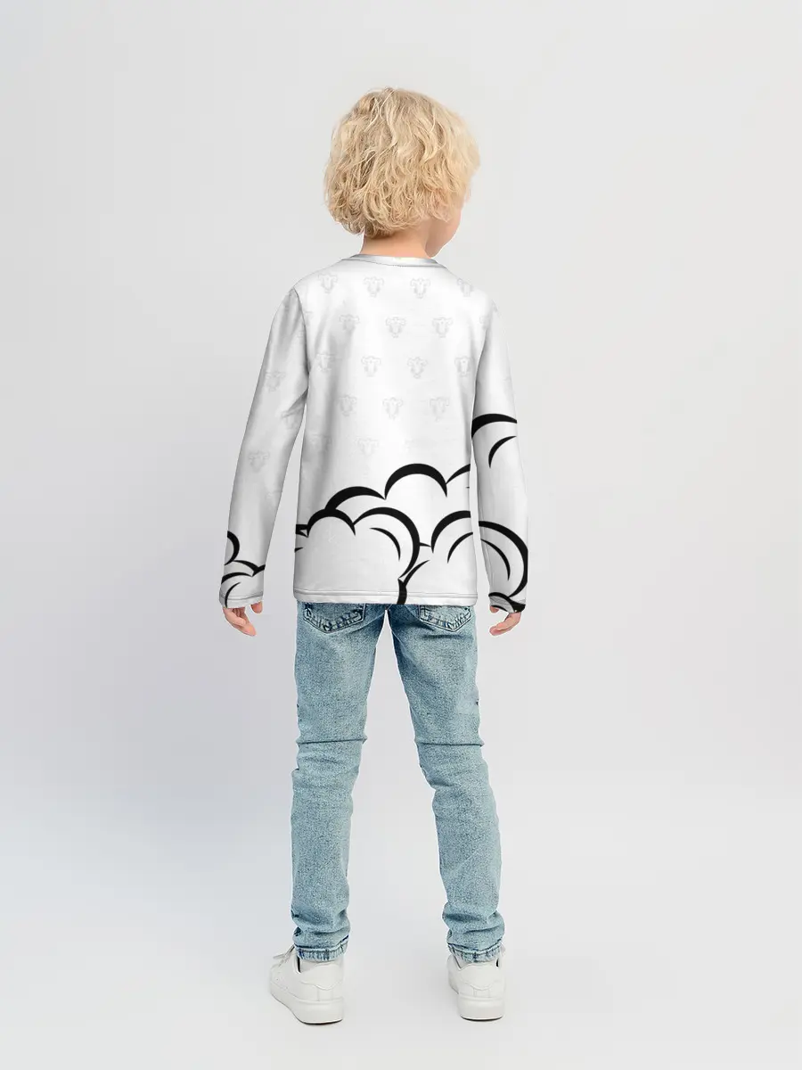 Детский лонгслив / Чёрный клевер Аста и Юно