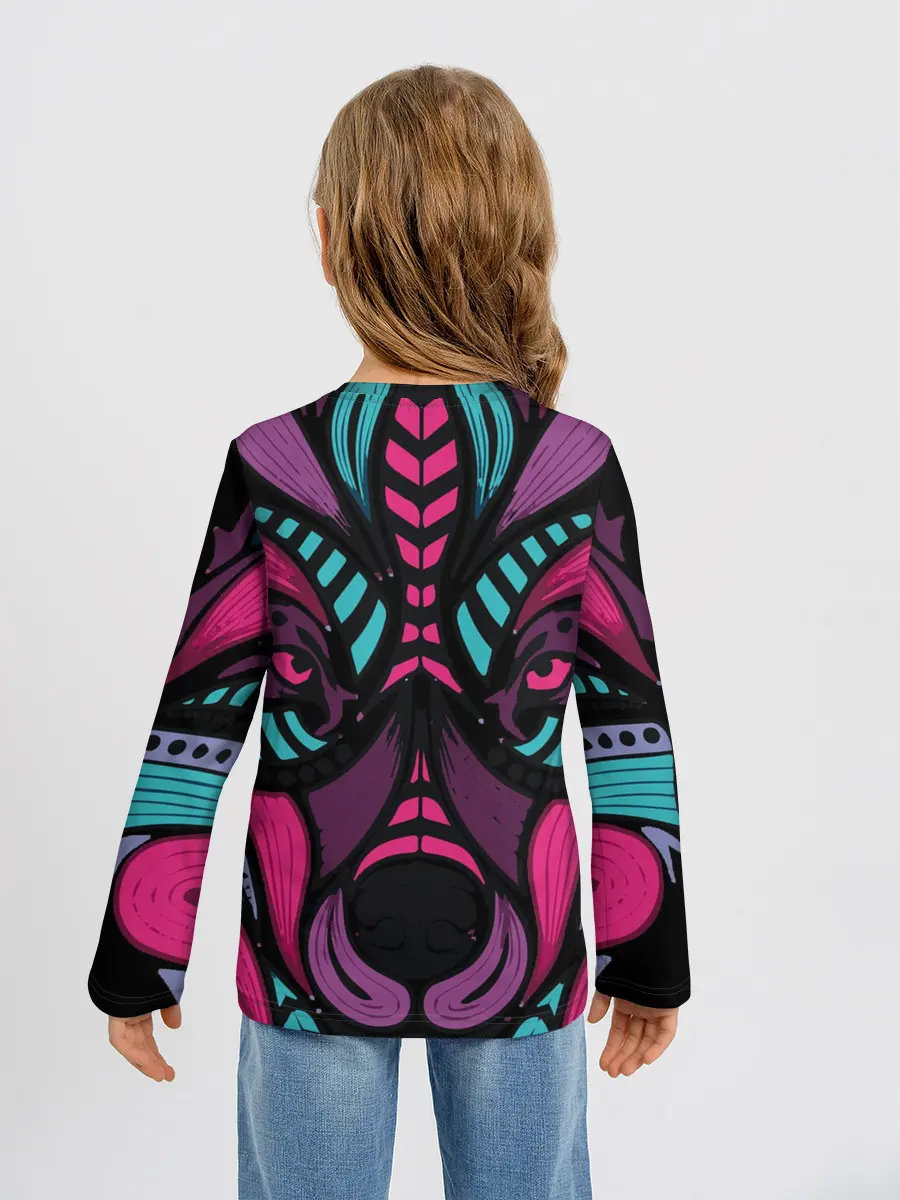 Детский лонгслив / Морда волка