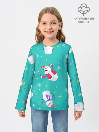 Детский лонгслив / РазНые Снеговики