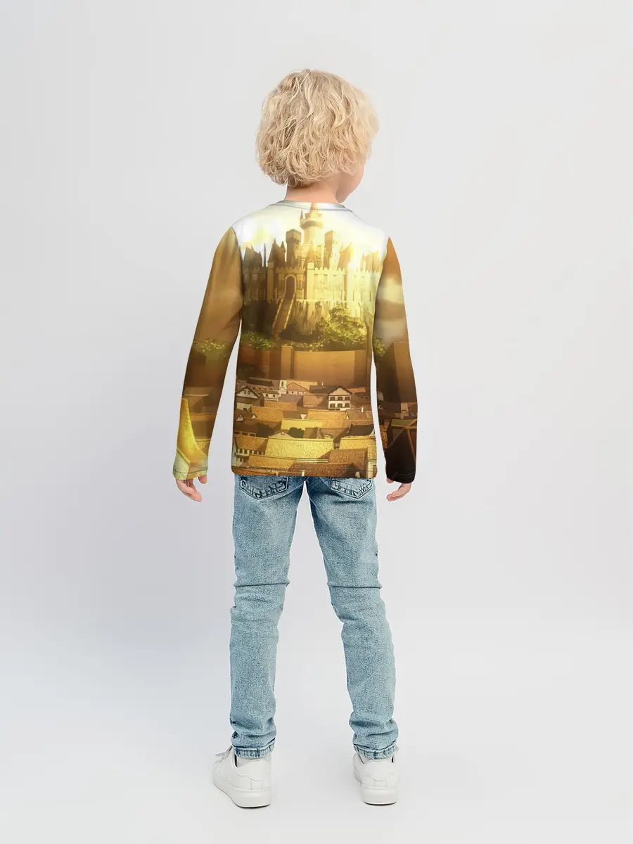 Детский лонгслив / Чёрный клевер город