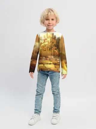 Детский лонгслив / Чёрный клевер город