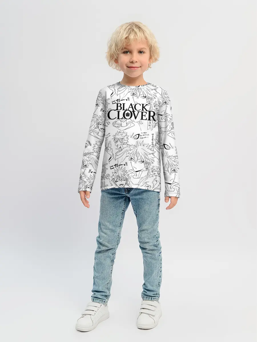 Детский лонгслив / Чёрный клевер образы Юно