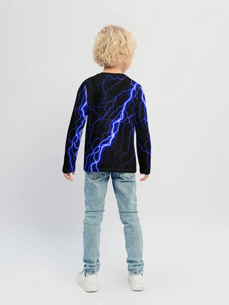 Детский лонгслив / THE WITCHER МОЛНИЯ BLUE