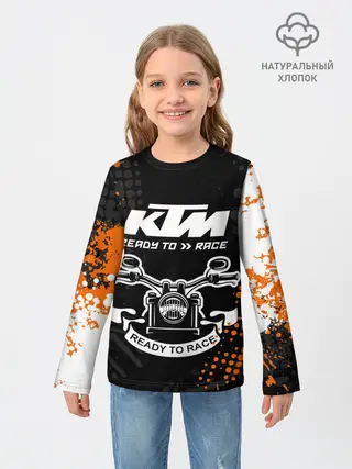 Детский лонгслив / KTM MOTORCYCLES / КТМ МОТОЦИКЛЫ