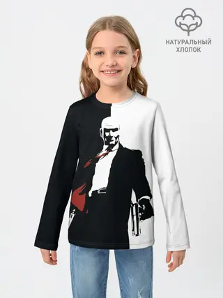 Детский лонгслив / Hitman BW