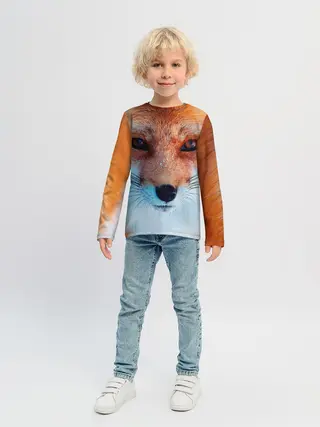 Детский лонгслив / Мордочка лисы