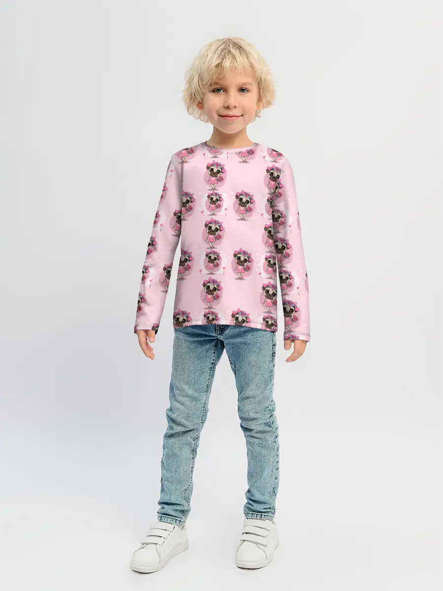 Детский лонгслив / Милая собачка