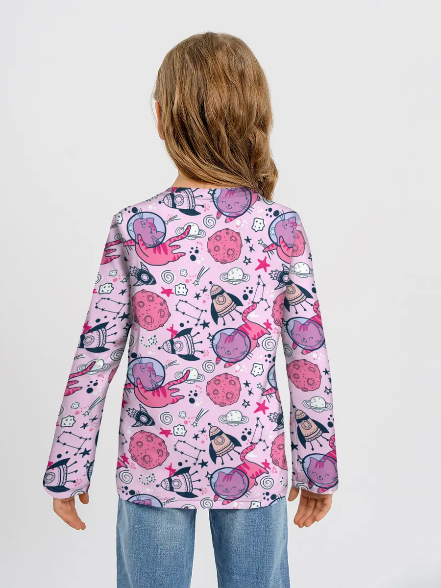 Детский лонгслив / Кошки в космосе