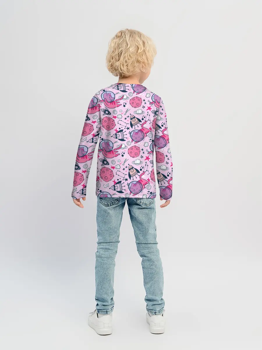 Детский лонгслив / Кошки в космосе