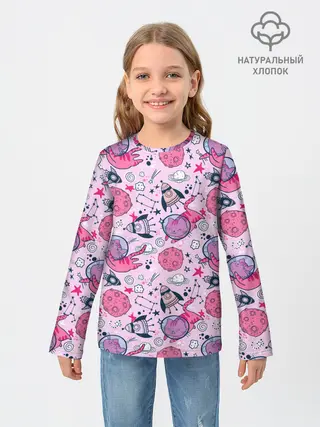 Детский лонгслив / Кошки в космосе