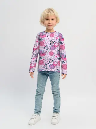 Детский лонгслив / Кошки в космосе