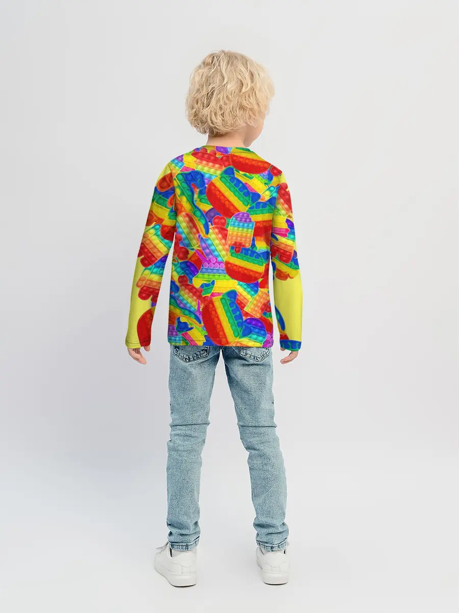 Детский лонгслив / Разные Pop It масляная краска