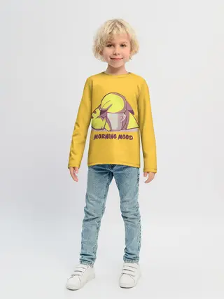 Детский лонгслив / Pikachu morning mood
