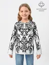 Детский лонгслив / ТАТУ ЧЕРНО БЕЛОЕ УЗОР