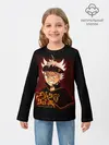 Детский лонгслив / Чёрный клевер улыбка Аста