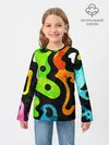 Детский лонгслив / Разноцветные Кляксы Фигуры