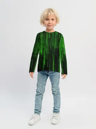 Детский лонгслив / Двоичный код