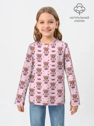 Детский лонгслив / Милая олениха