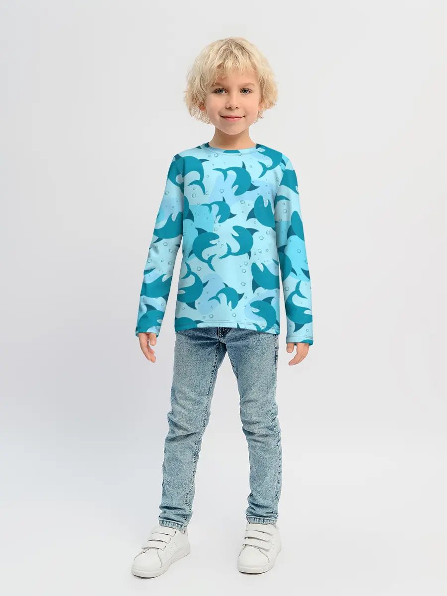 Детский лонгслив / Акулы