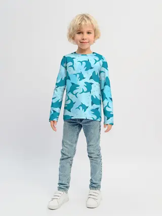 Детский лонгслив / Акулы