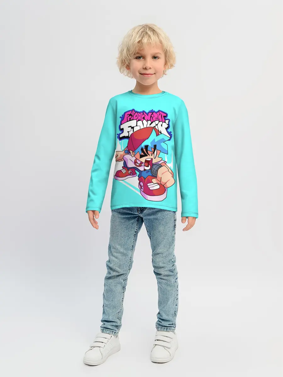 Детский лонгслив / FNF Boyfriend